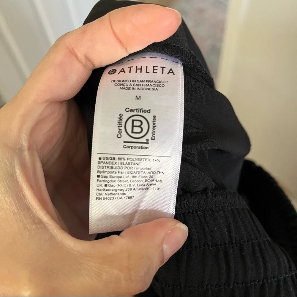 Athleta Stride Black Midi Skirt with Slits and Drawstring Waist - Picture 5 of 7